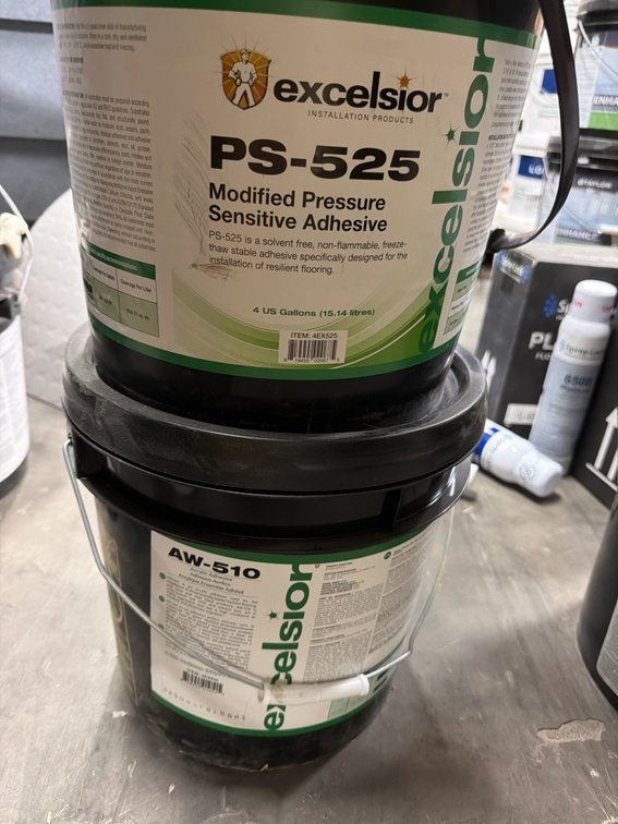 Excelsior PS-525 & AW-510 Flooring Adhesives - 4 Gallon Pails