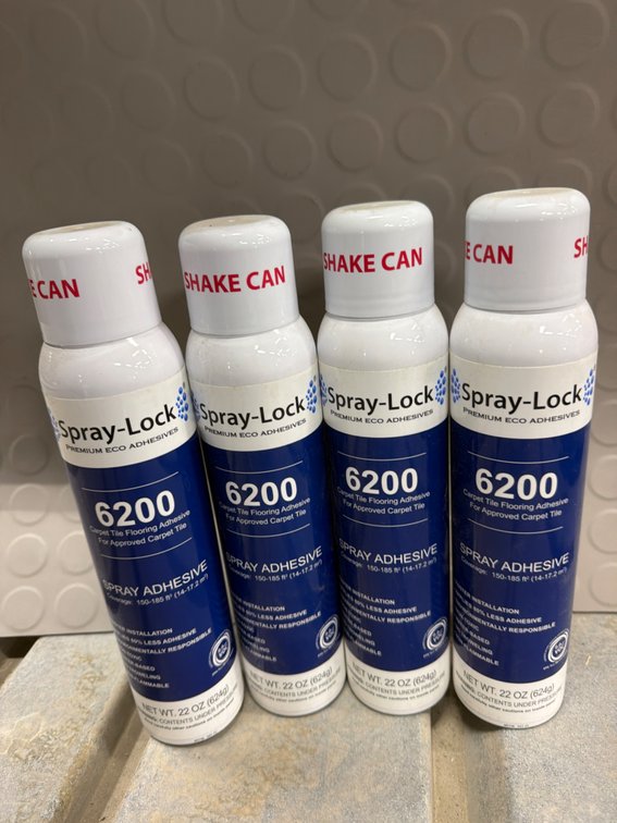 (4) Spray-Lock 6200 Carpet Tile Flooring Spray Adhesive 22 oz - 4 Cans