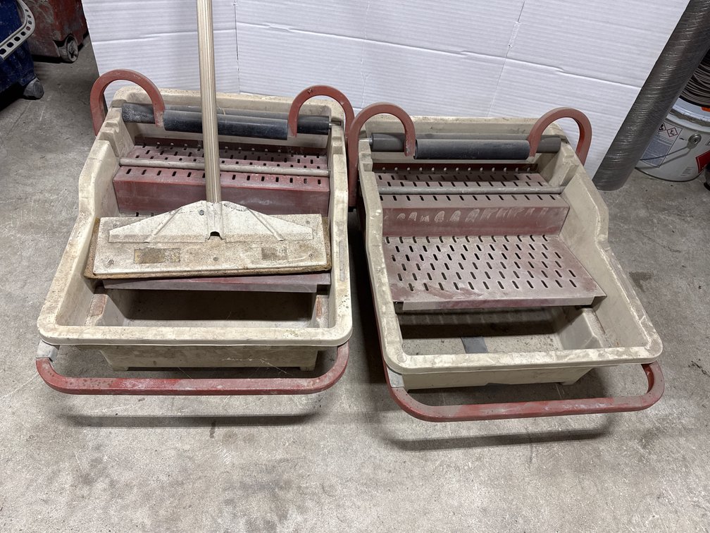 Raimondi Tiling Wash Buckets with Rollers and Sponge Mop