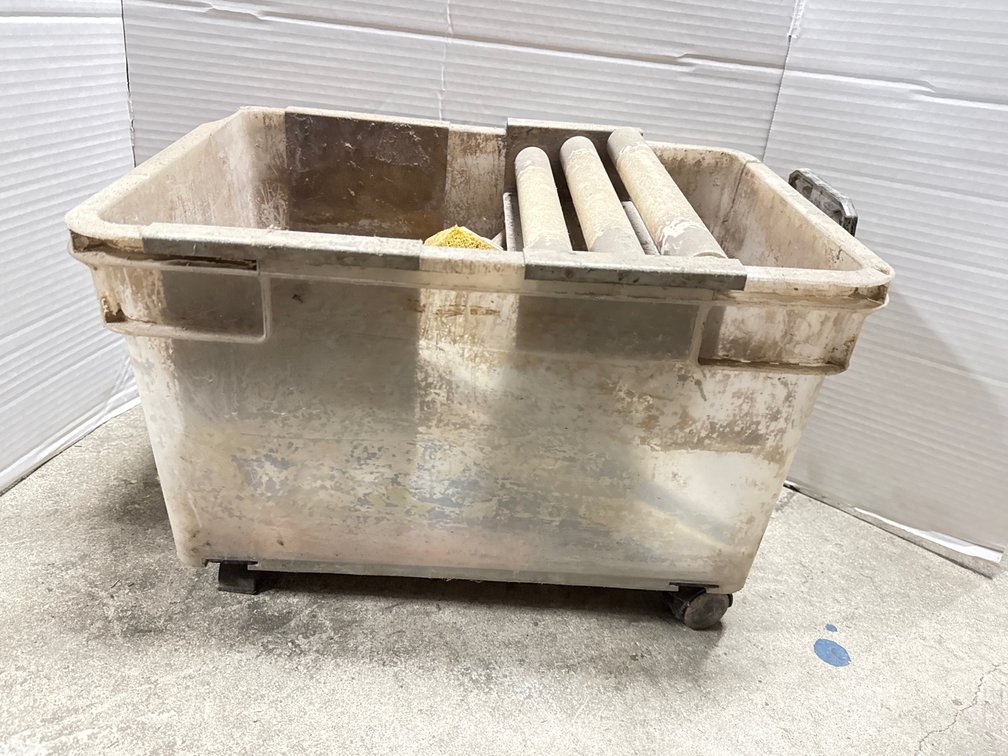 Rolling Grout Wash Bucket System with Triple Roller Wringer and Floats