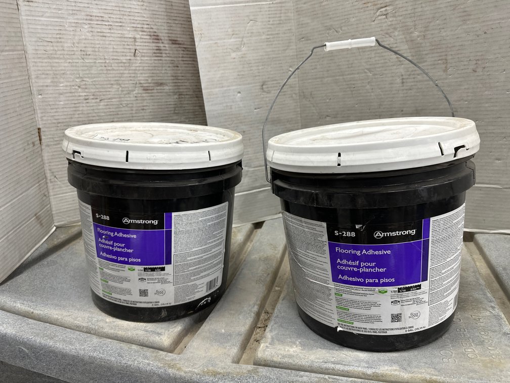 (2) Armstrong S-288 Flooring Adhesive 4 Gallon Pails
