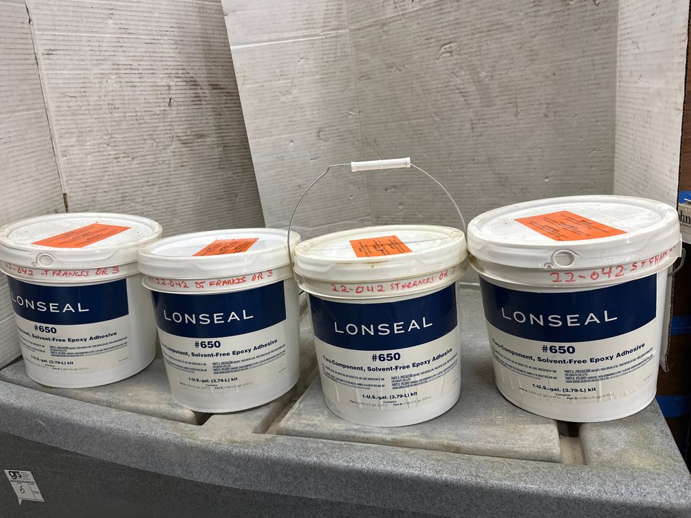 (4) Lonseal #650 Two-Component Solvent-Free Epoxy Adhesive 1-Gal Kits