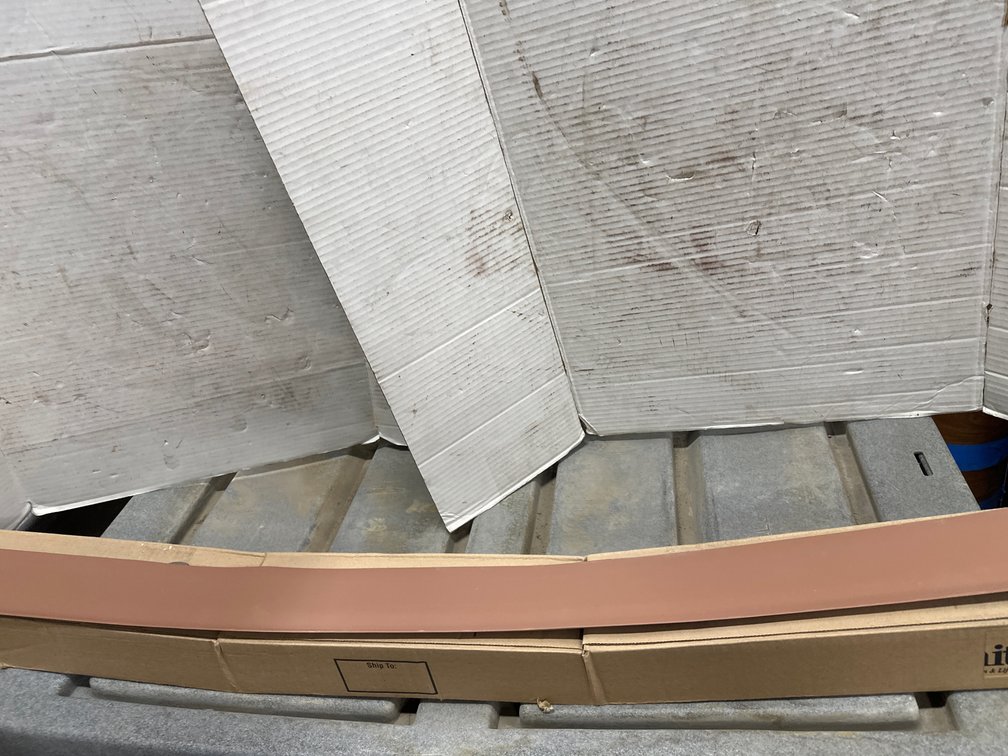 Johnsonite 4" x 48" Cove Wall Base Trim with Toe, Adobe Peach