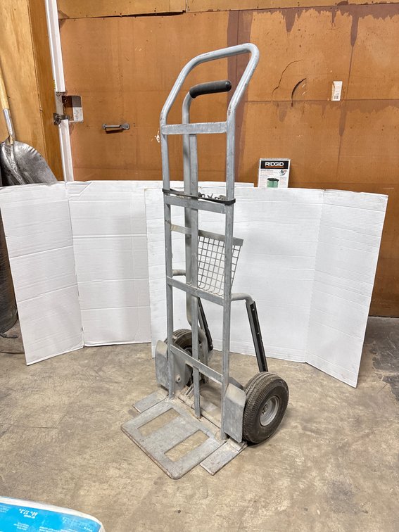 Aluminum Hand Truck with Folding Nose Extension and Pneumatic Tires
