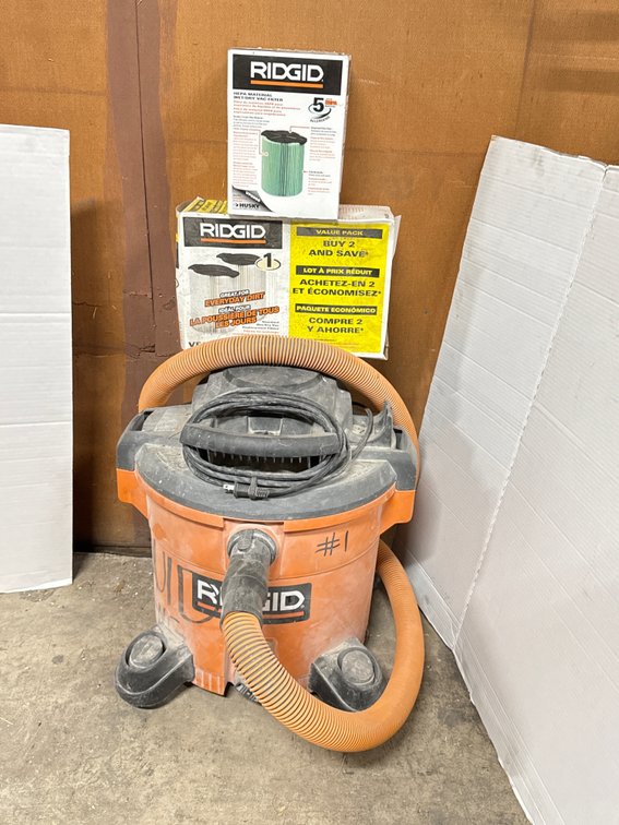 RIDGID Wet/Dry Shop Vacuum with Hose and Boxed Replacement Filters