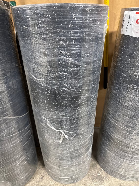 48" Black Rubber Gym Flooring Roll with White Flecks