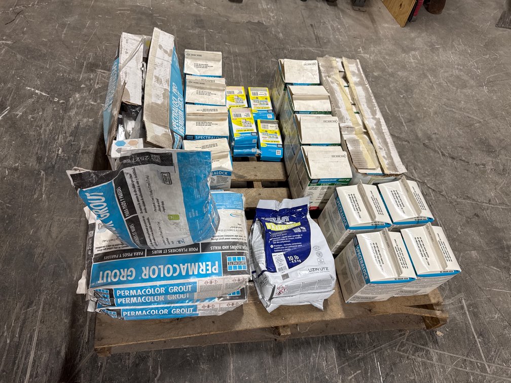 Tile Grout, Grout Base, and Color Kits Pallet