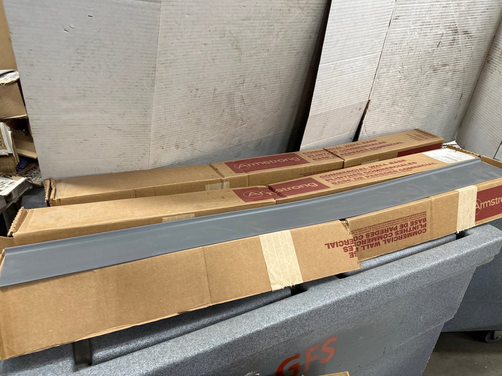 (2) Armstrong V4113018 4" x 48" Vinyl Wall Base, 13 Shale