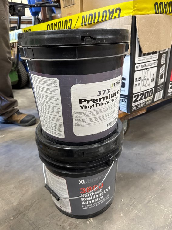 Vinyl Tile and Resilient LVT Flooring Adhesives, 4 Gallon Buckets
