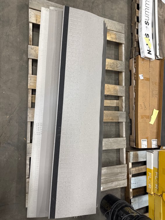 Commercial Rubber Stair Treads with Anti-Slip Nosing, 84" x 19"