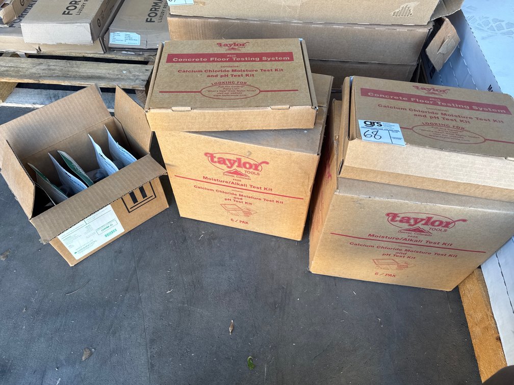 Concrete Floor Moisture/Alkali Test Kits and Low Gloss Seam Sealer