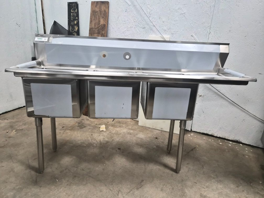 3 Compartment Sink 66"