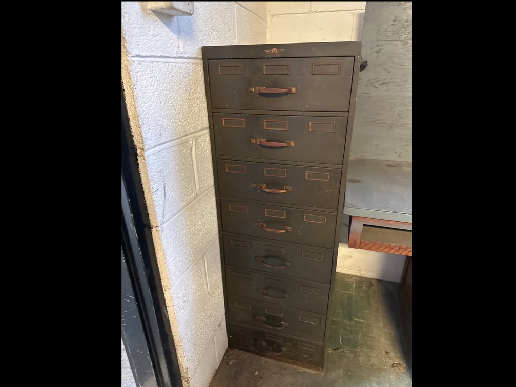 Multi-Drawer Card Catalog File Cabinet