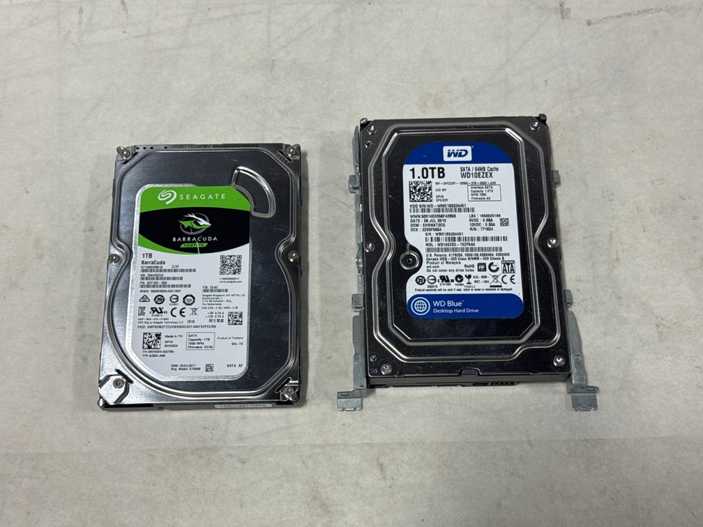 (2) 1TB 3.5" SATA 7200 RPM Internal Desktop Hard Drives