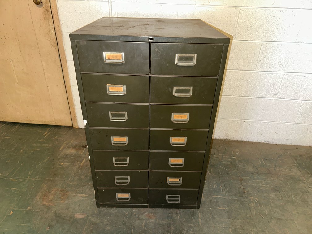 Cole-Steel 14-Drawer Metal Filing Cabinet
