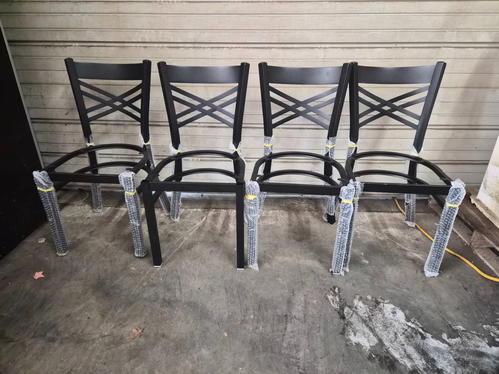 4 Metal Cross Back Seat Frames