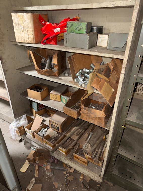 Heavy Hex Bolts, Threaded Studs, Fasteners, and Hardware Storage Boxes