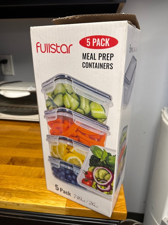 Fullstar 5-Pack Meal Prep Containers, 740ml / 26 oz