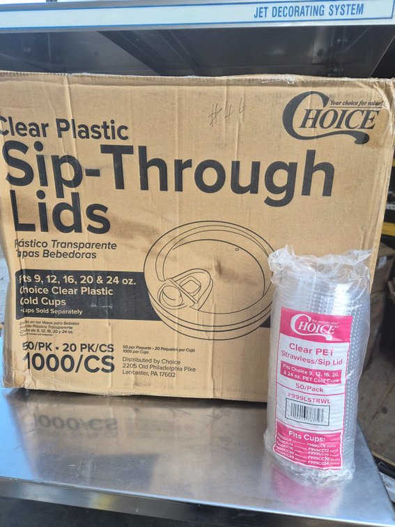 Clear Plastic Sip-Through Lids