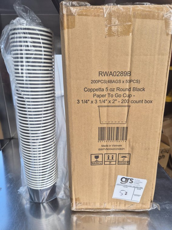 5 oz Round Black Paper To Go Cup