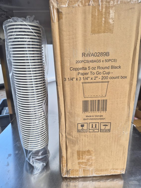 5 oz Round Black Paper To Go Cup