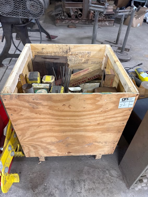Welding Rods, Electrodes, and Filler Metals in Plywood Crate