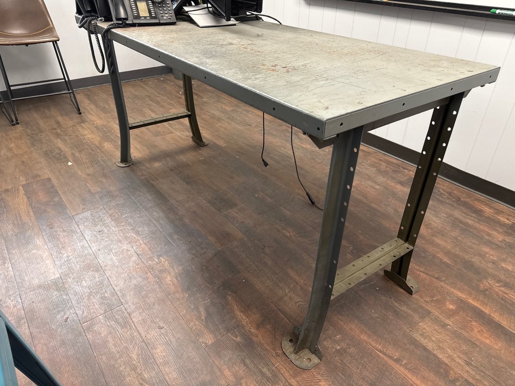 Industrial Steel Workbench, 72" x 28" x 34"