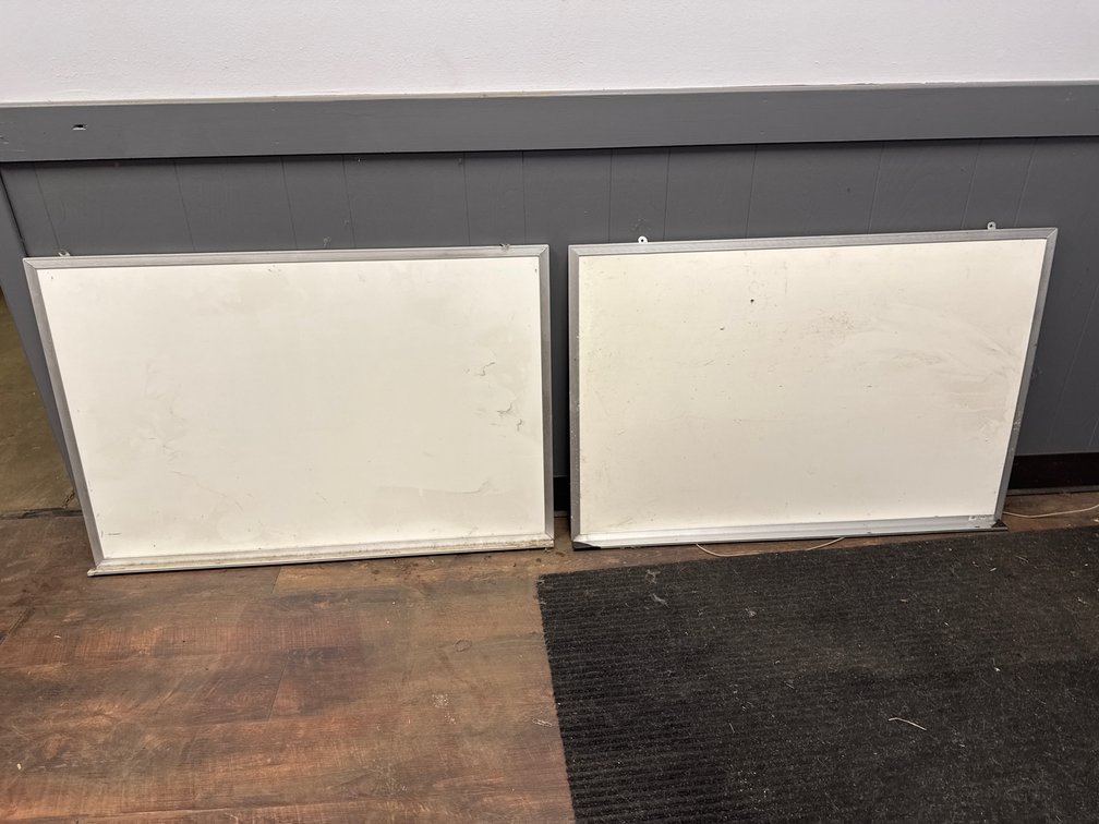 Aluminum-Framed Dry Erase Whiteboards with Marker Trays (2)