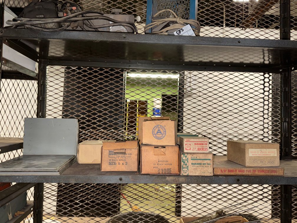 Band-It Banding Tools, Pipe Fittings, Electrical Hardware, and Shelf Dividers