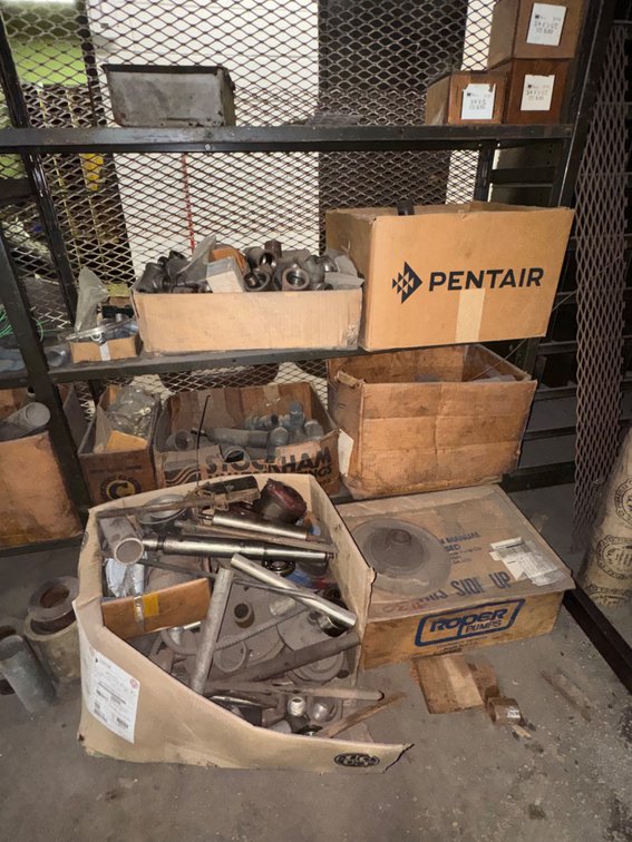 Pipe Fittings, Machined Shafts, Flanges, and Mechanical Hardware Lot