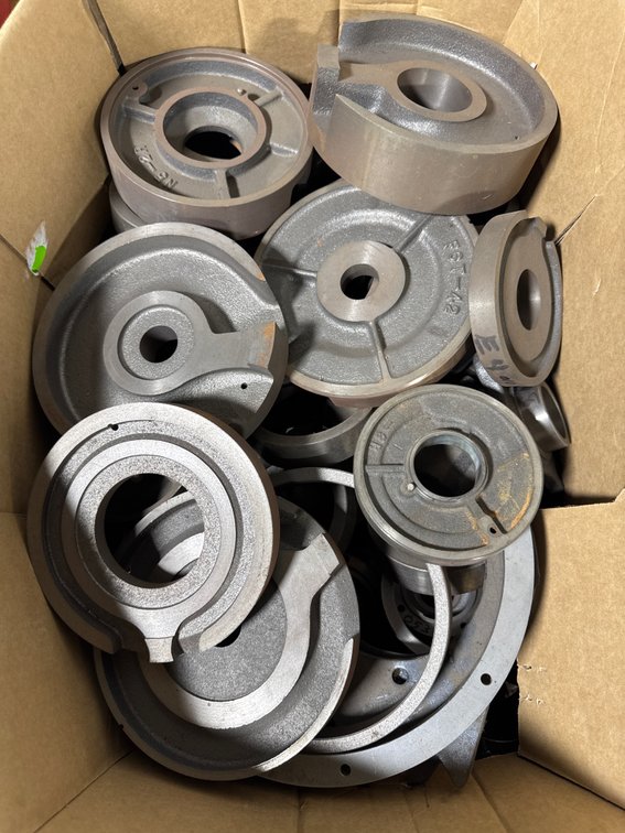 Cast Metal Motor End Brackets, Flanges, Counterweights, and Machined Discs