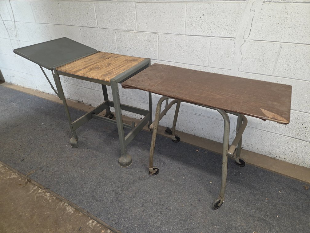 Mobile Metal Utility and Typewriter Tables
