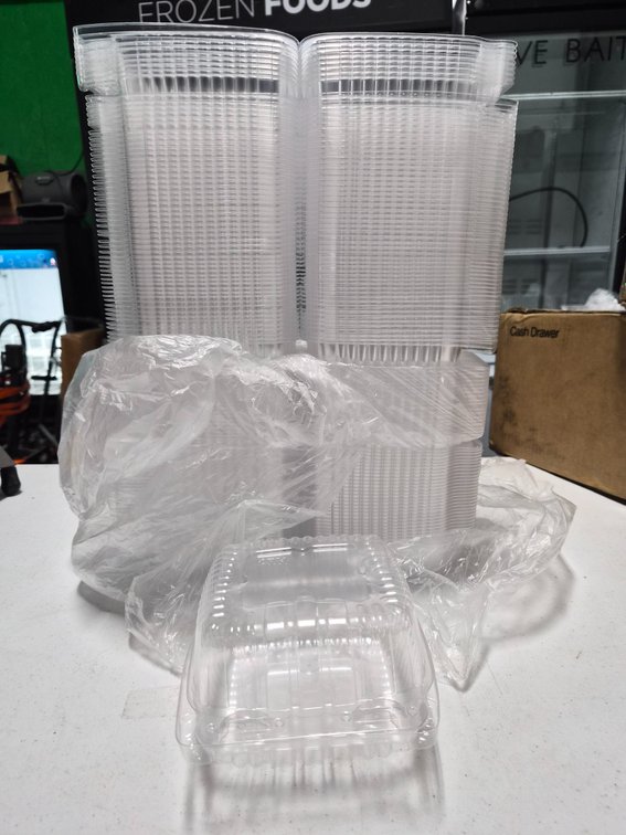 Clear Plastic Hinged Food Containers 5"