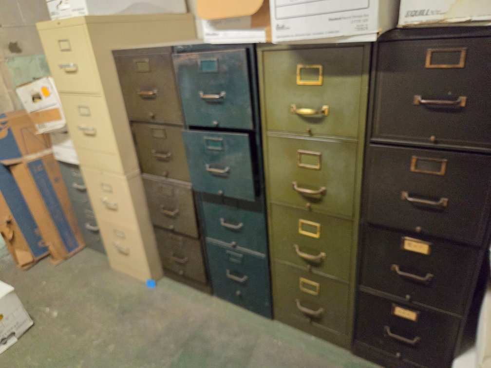 Four-Drawer and Two-Drawer Metal Vertical Filing Cabinets