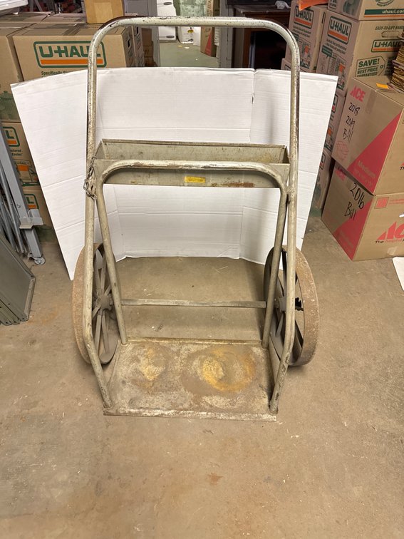 Dual Cylinder Hand Cart with Large Spoked Wheels