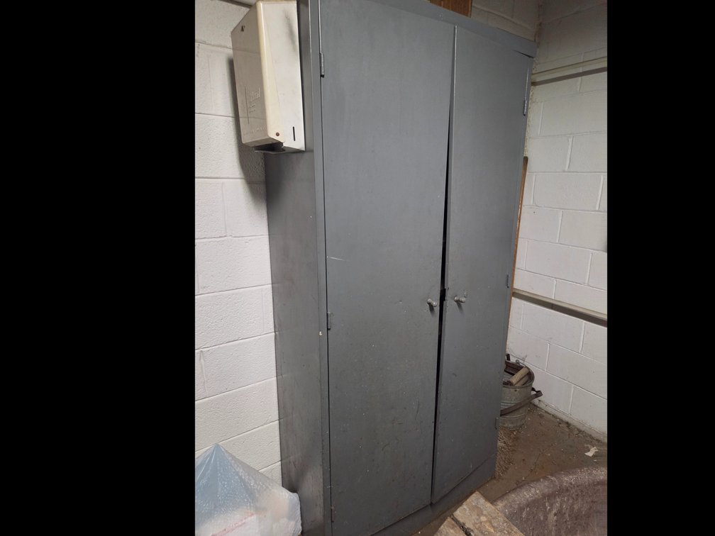 Two-Door Metal Storage Cabinet with Shelves, 36" x 18" x 78"