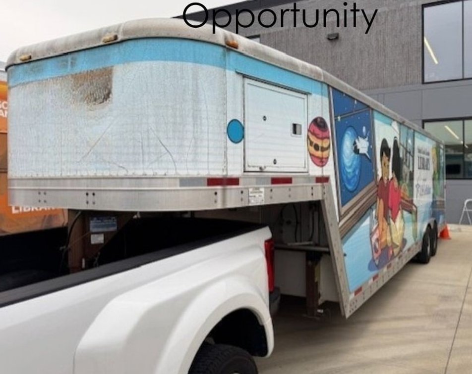 Image for Former Bookmobile Gooseneck Utility Trailers - Mobile Business Opportunity