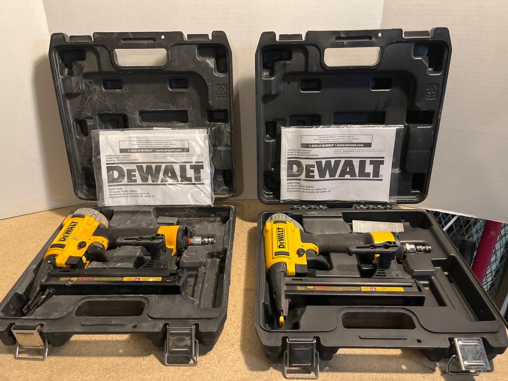 (2) Dewalt Finish Stapler 