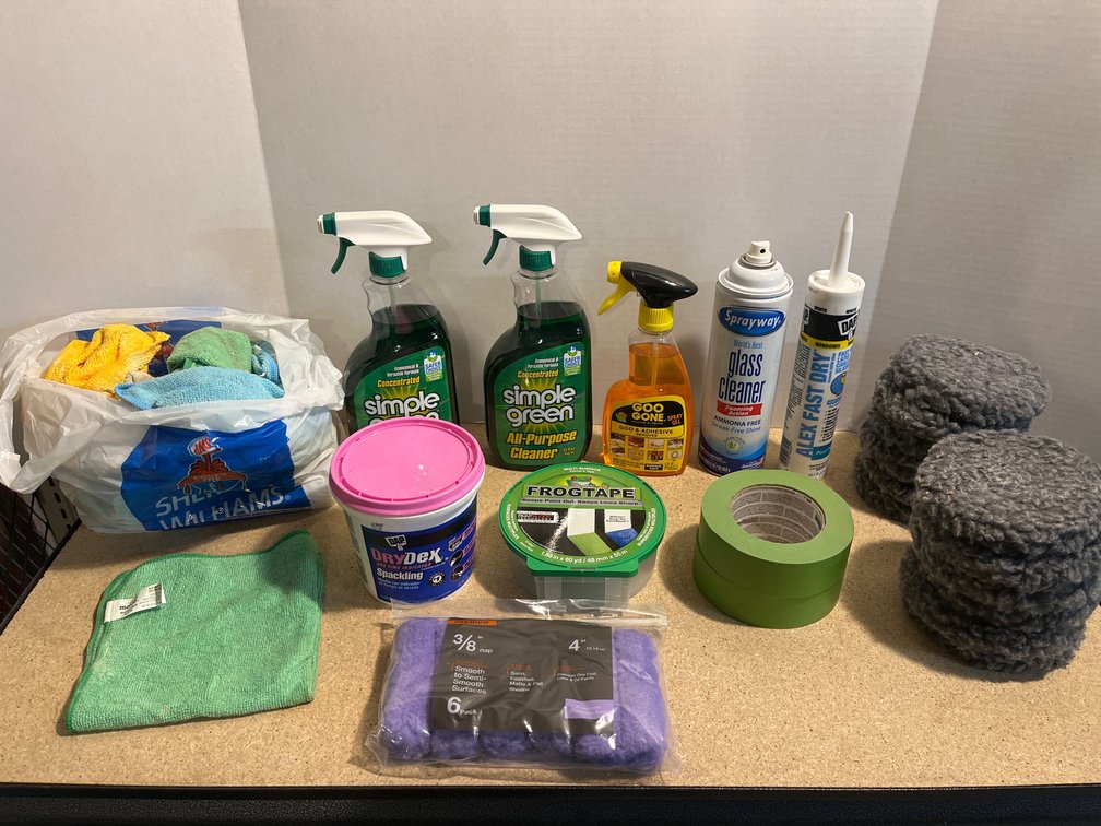 Assorted Repair and Cleanup Supplies