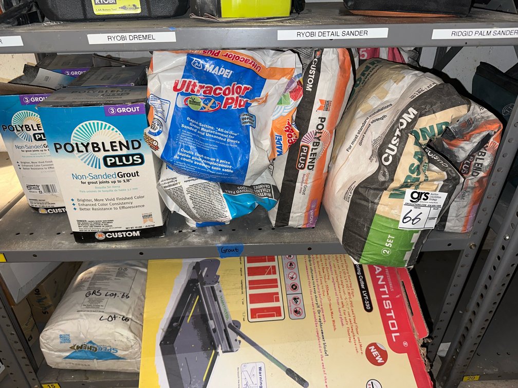 Shelf of Grout Assorted 