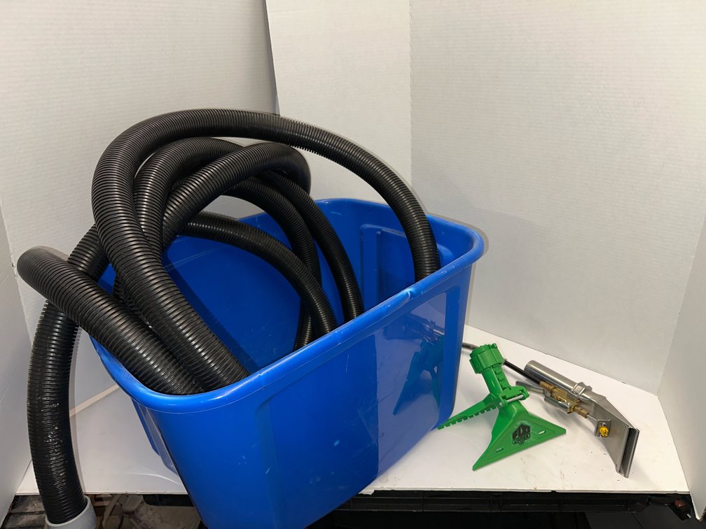 Plastic Tub w/ Shop Vac Hose 