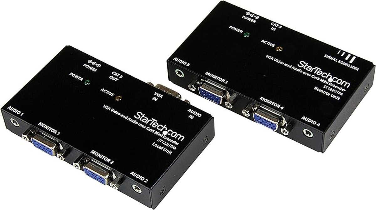 VGA Video And Audio Over Cat5 Mini9 Extender