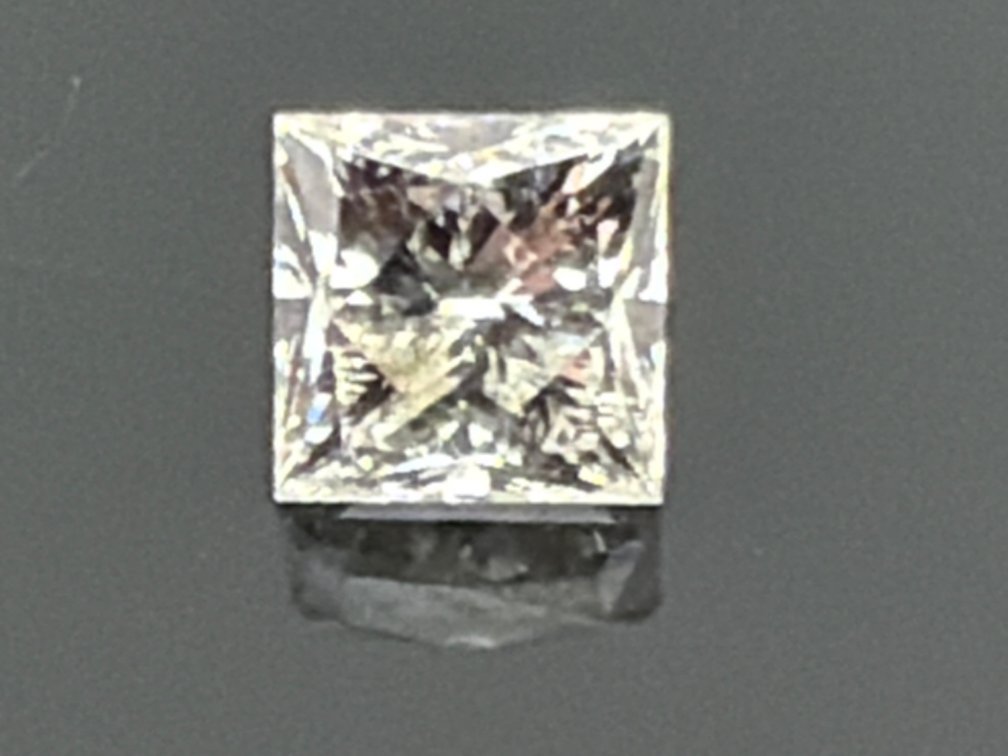 Loose princess cut Leo cut diamond; .49ctw
