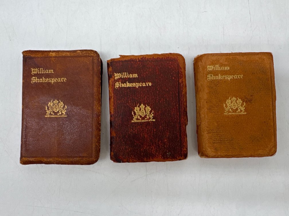 Trio of miniature leatherbound Shakespeare plays