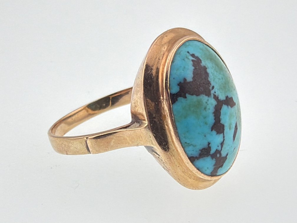 14kt turqouise dinner ring