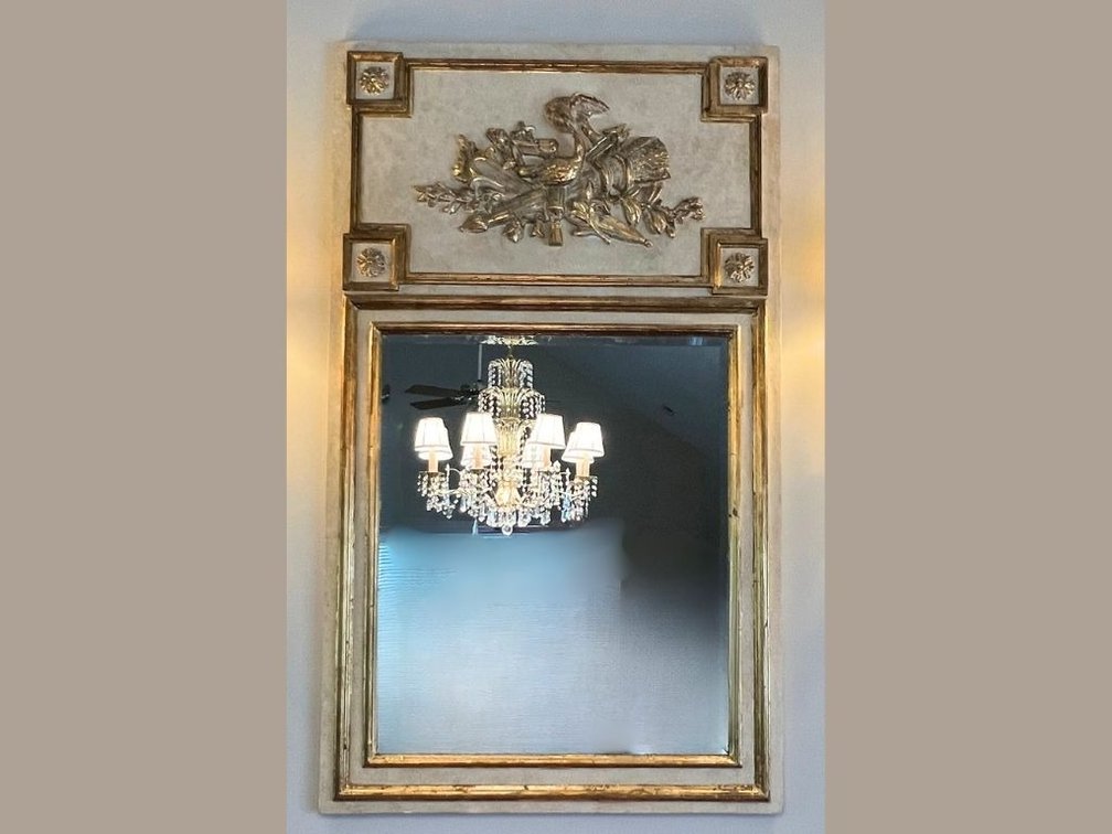 Louis XVI style trumeau mirror; GR