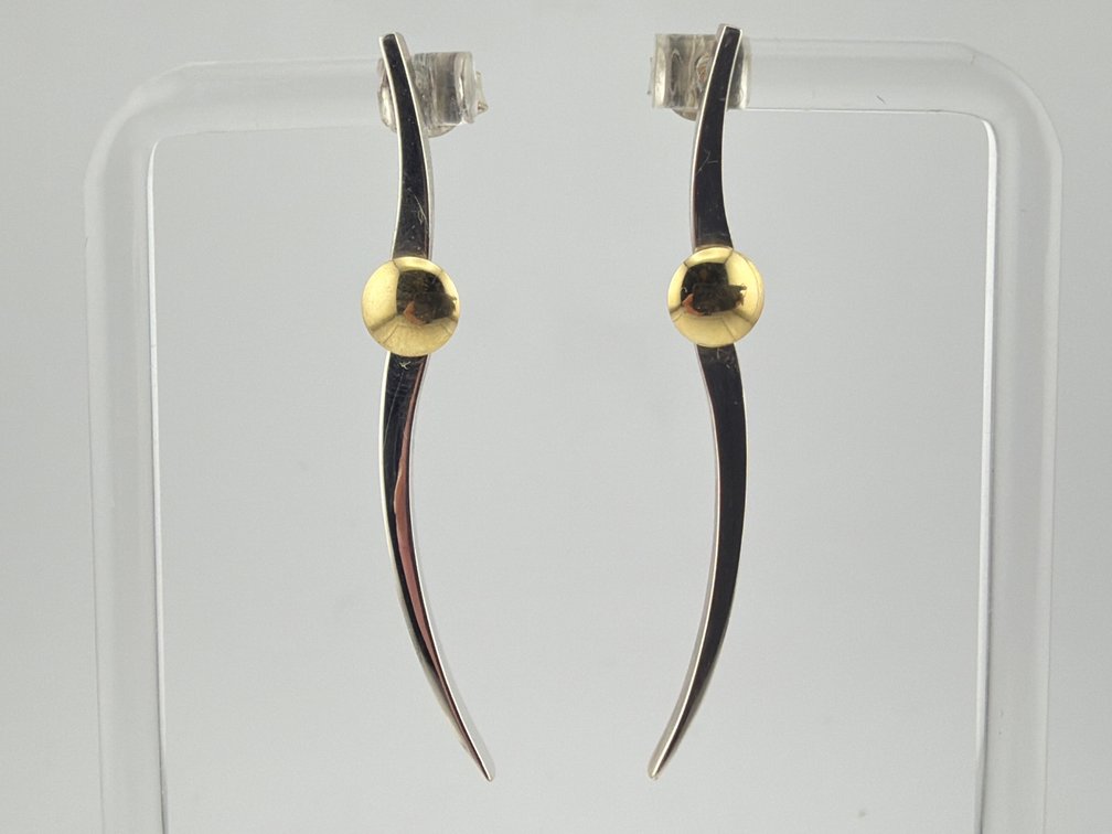 Sterling and 18kt signed earrings from the VMFA