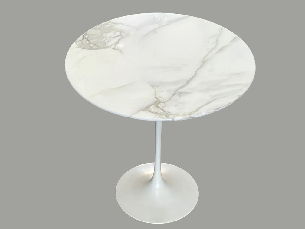 Marble top tulip side table