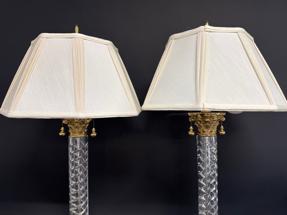 Pair Hollywood Regency style lamps