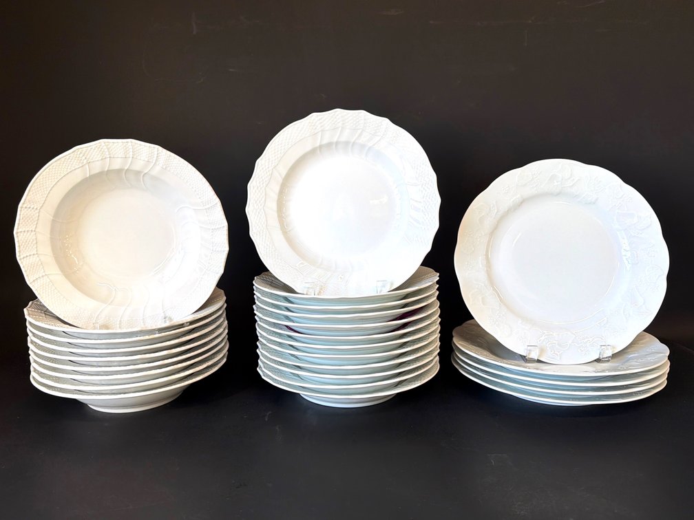 "Josephine White" china by Royal Copenhagen